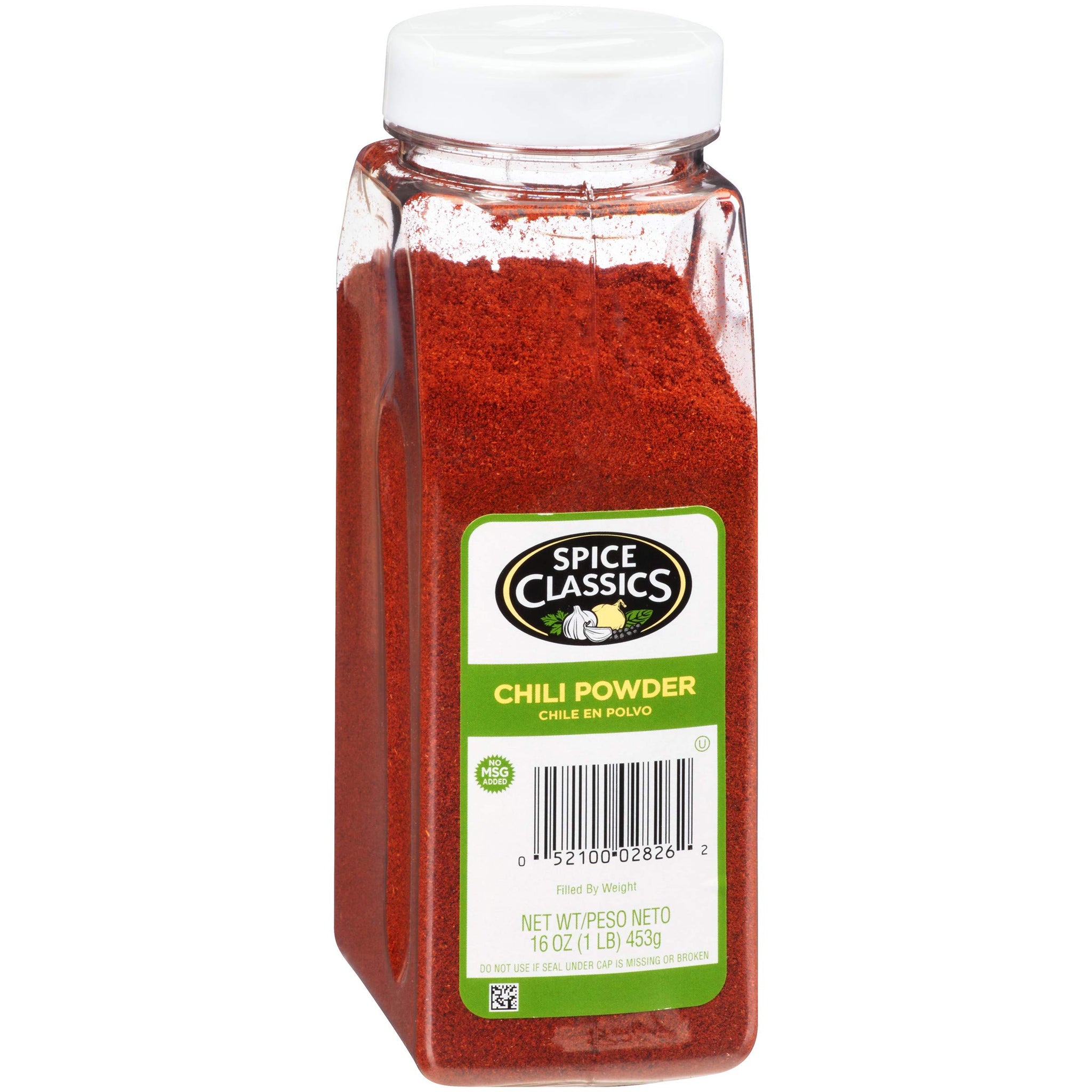 Spice Classics Chili Powder, 16 oz - One 16 Ounce Container of Ground Chili Powder Made from Chili Peppers, Oregano, and Garlic Perfect for Mexican or