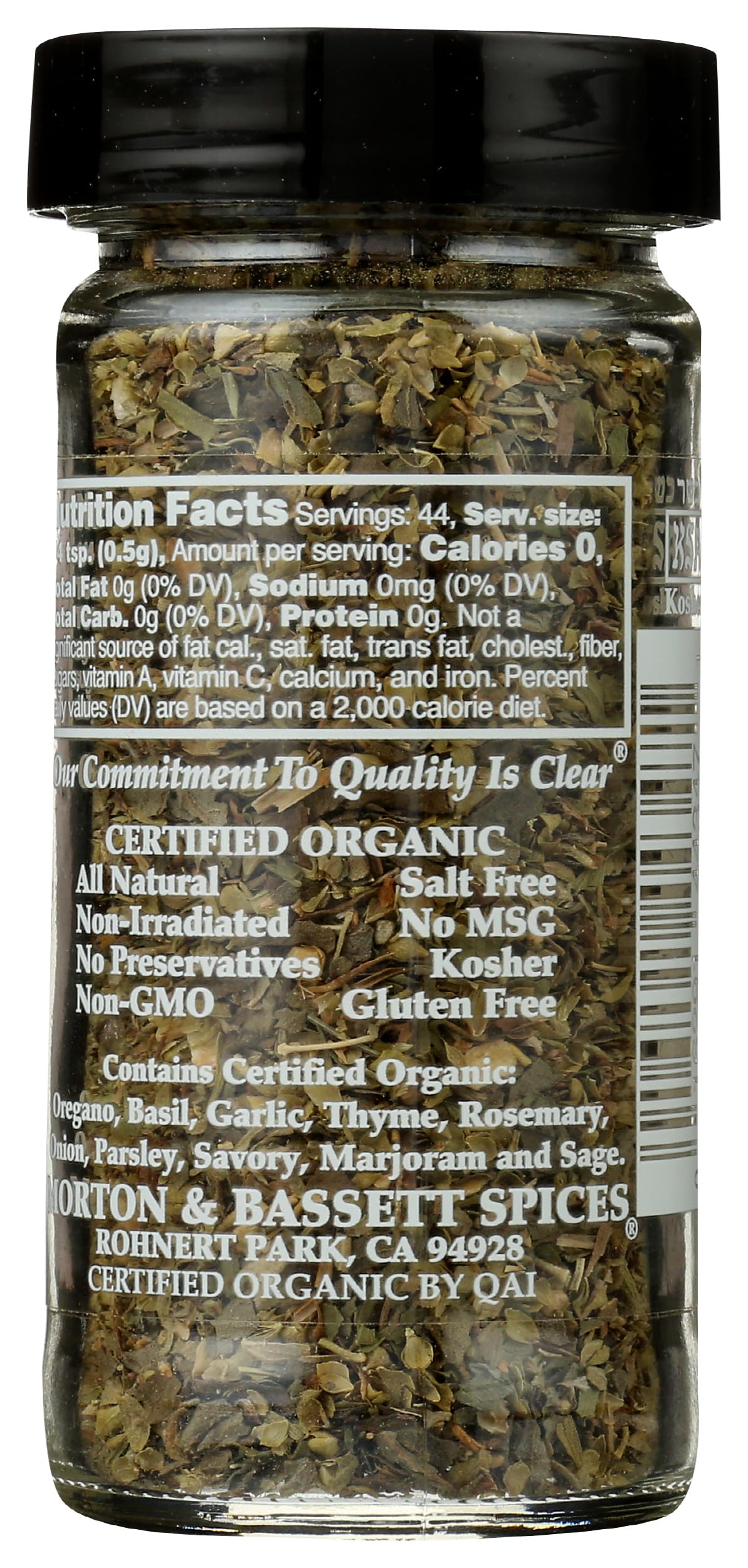 Morton & Bassett Organic Italian Herb Blend, 0.8 OZ