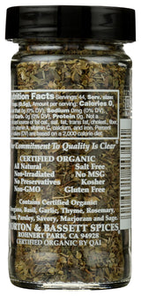 Morton & Bassett Organic Italian Herb Blend, 0.8 OZ