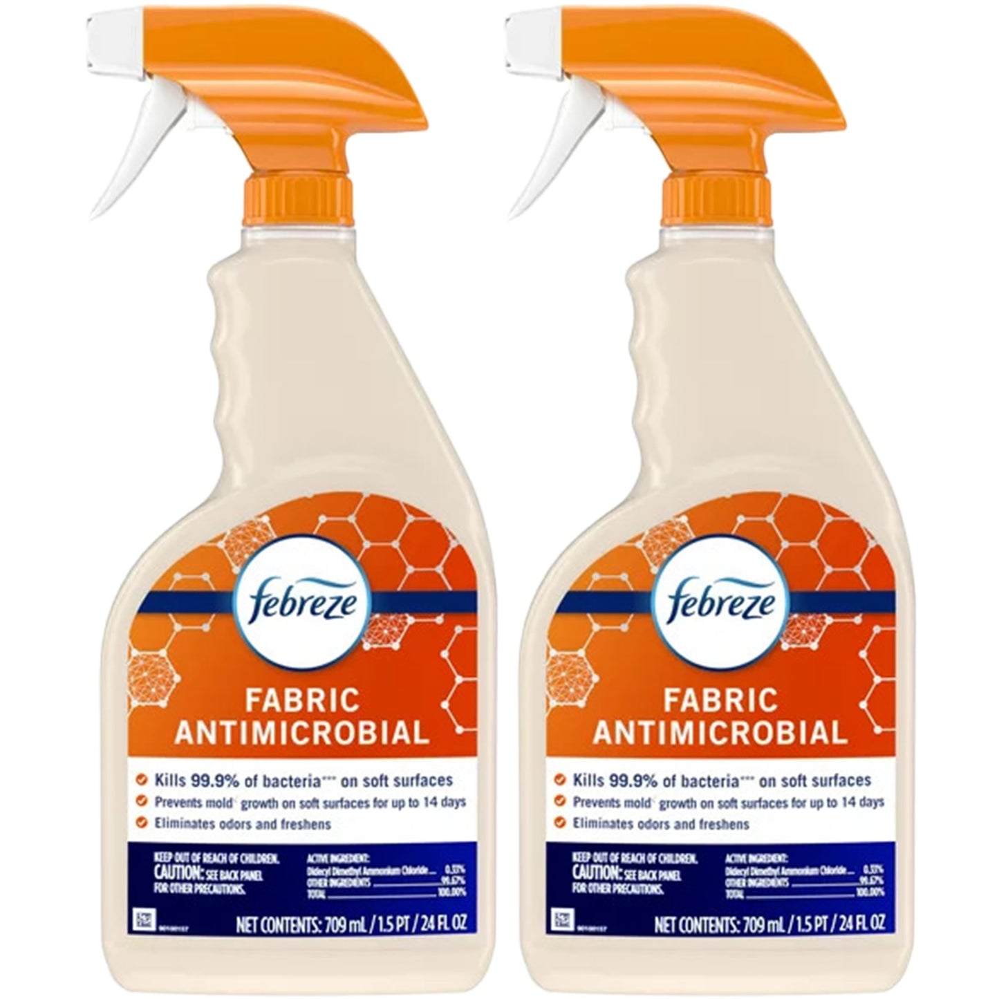 Febreze Fabric Odor-Fighting Sanitizing Fabric Spray for All Fabrics in Hotels, Restaurants and Businesses, Fresh Clean Scent, 24 Fl oz, (Pack of 2)