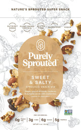 Purely Sprouted Sweet & Salty Snack Mix: Vegan, Gluten-Free, and Non-GMO Blend for a Healthy Crunch! (4 oz,4 pack)