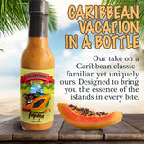 Spicy Delight Best Hot Sauce by Flavor Pirate, Aruba Hot Sauce Made With Habanero Pepper, Papaya, and Spices, Caribbean Inspired Papaya Spicy Salsa