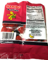 Haribo Of America (1) 4 oz Bag Haribo Berries Crunchy and Chewy Gummy Candy (Raspberries and Blackberries) Share Size Pack