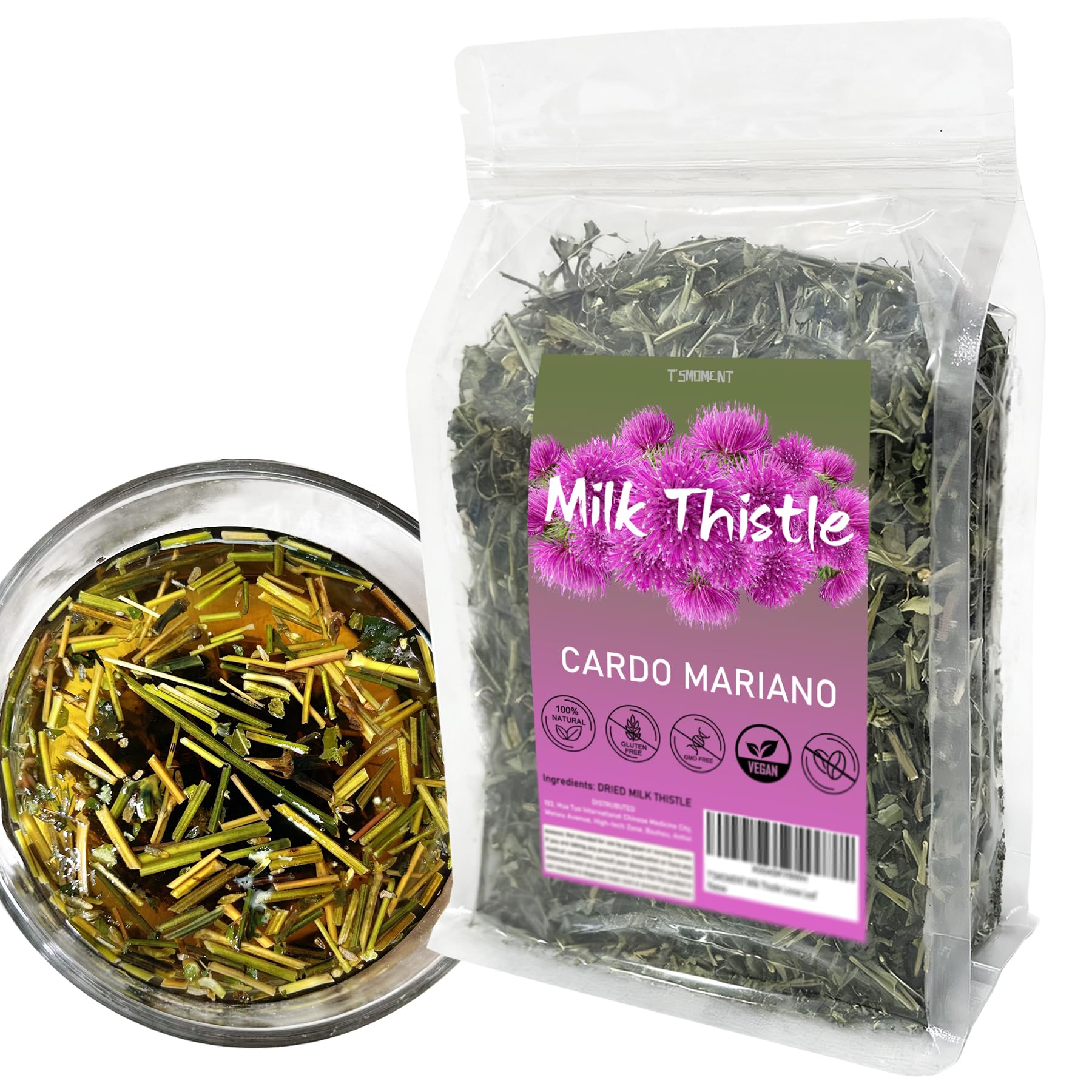 Cardo Mariano Herb Tea 7oz(200g), 100% Pure & Natural Cardo Marin - Milk Thistle Loose Tea for Liver, Raw, Caffeine-Free