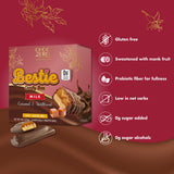 ChocZero Milk Chocolate Caramel & Shortbread Candy Bars - No Added Sugar, High Fiber, Gluten Free, Keto Friendly Bestie Bars (8 Count Box)