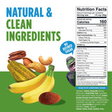 Blue Stripes - Trail Mix, Peanut Butter Banana, Cashews, Peanut Butter Chips, Healthy Snacks for Adults, Whole 70% Cacao, With Unrefined Sugar, Non