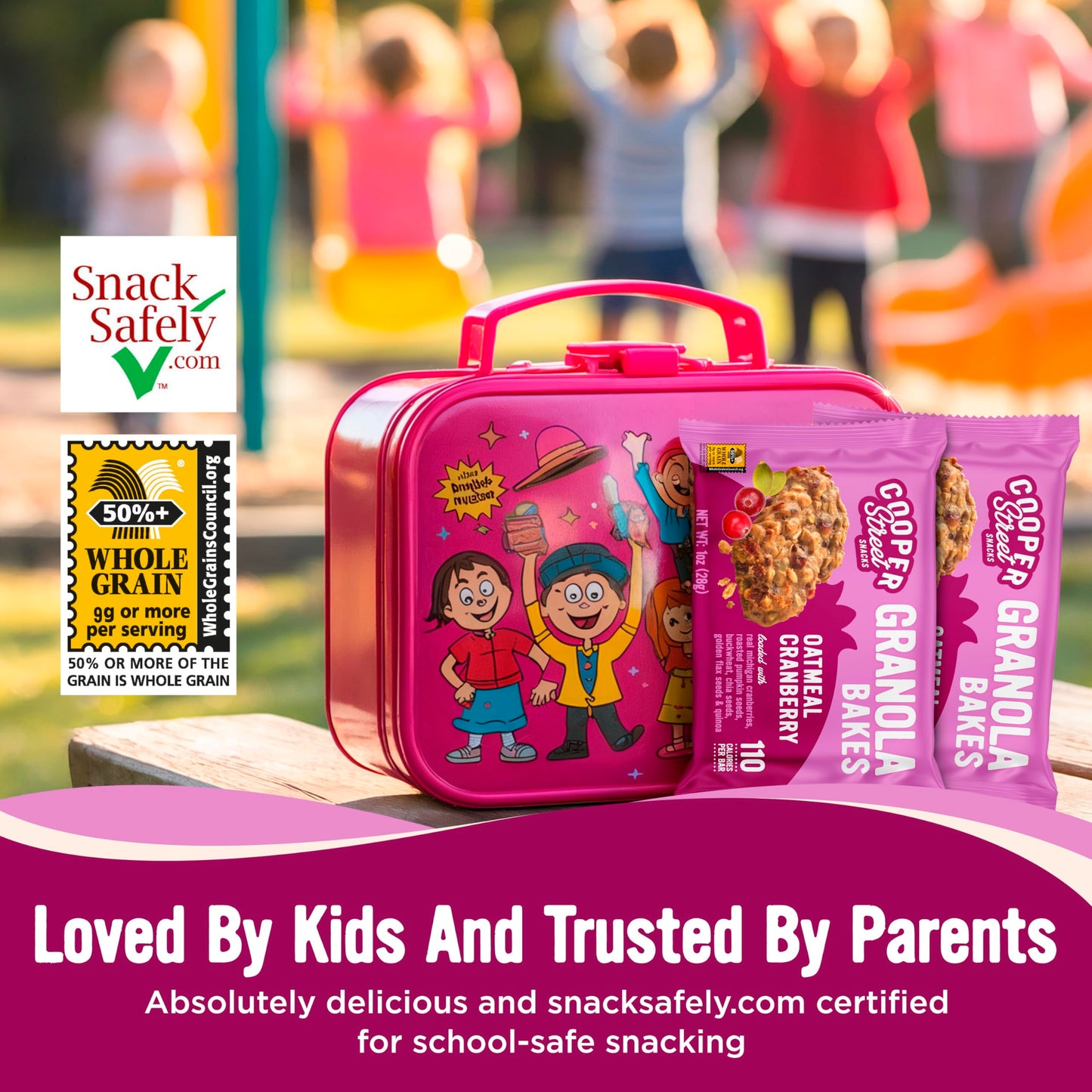 Cooper Street Granola Bakes - Soft Baked Oats, Grain & Seeds Breakfast Granola Cookie Bars - Nut & Dairy Free, Low Sodium, Healthy Lunchbox Snacks
