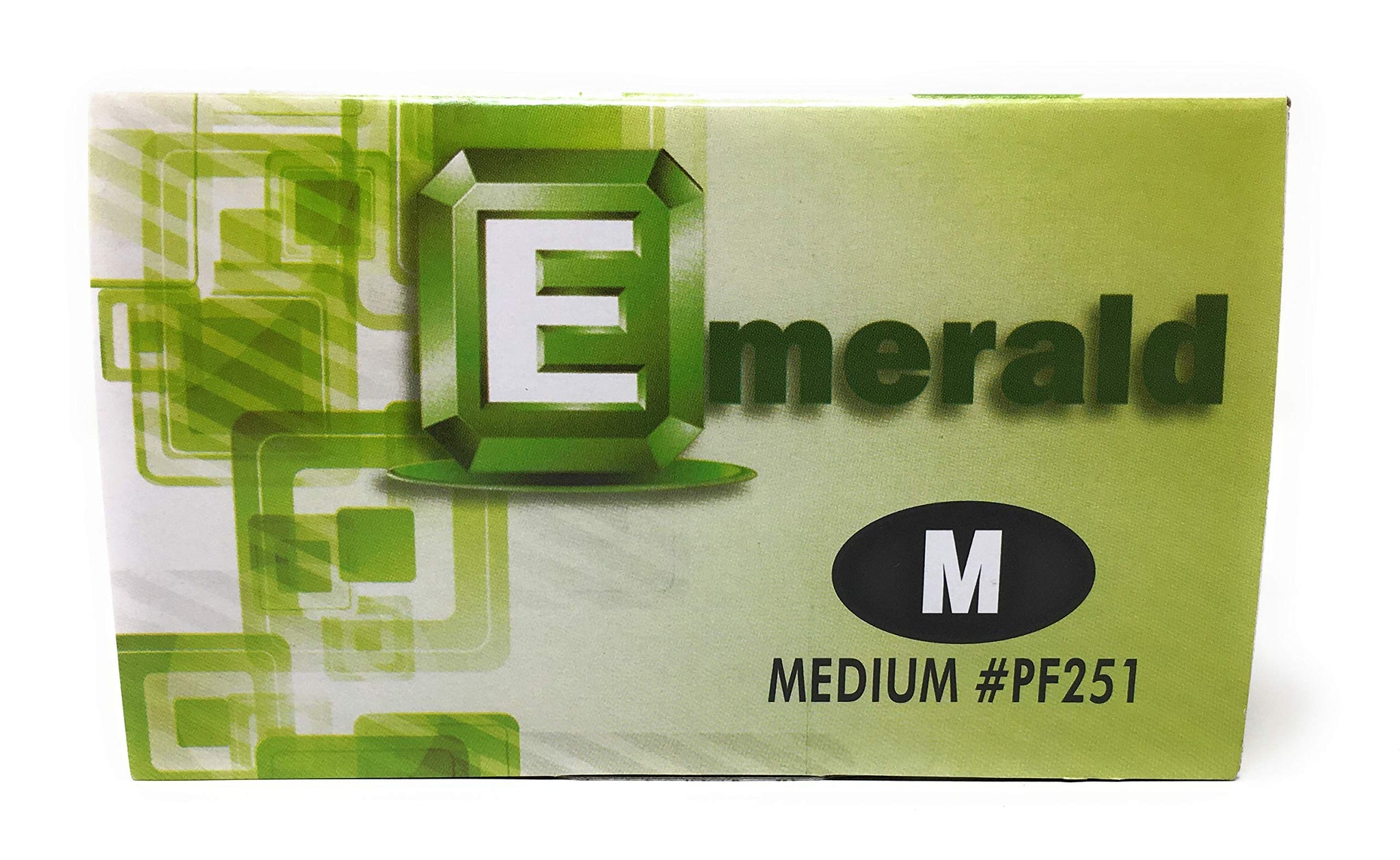 Emerald Digi-Gloves, Powder Free Disposable Latex Gloves (Medium)