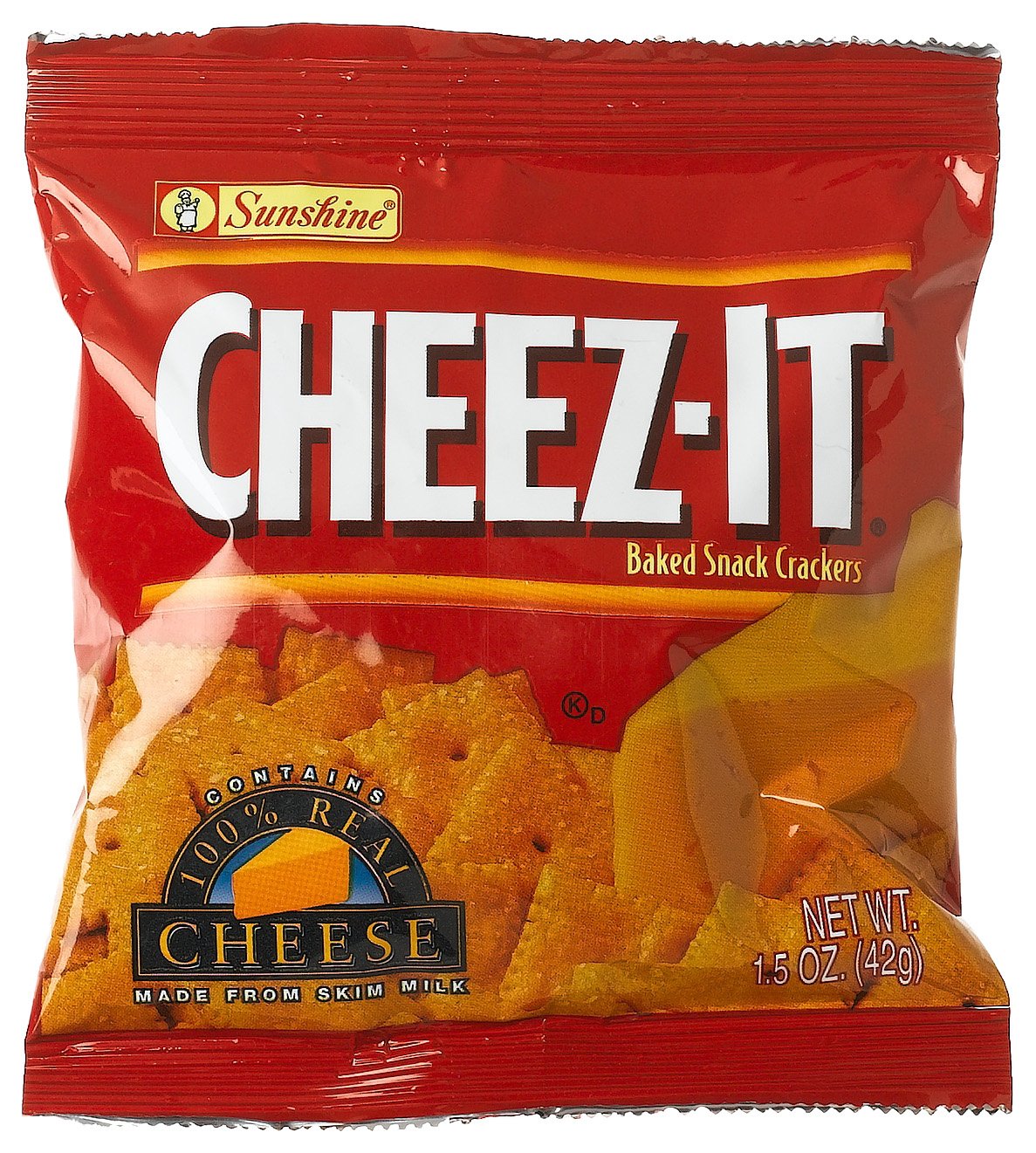 CHEEZ-IT Baked Snack Crackers, Crackers, 1.5-Ounce Single Serve Packs (Pack of 60)