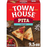 Town House Pita Oven Baked Crackers, Party Snacks, Game Day, Sea Salt 9.5oz Box