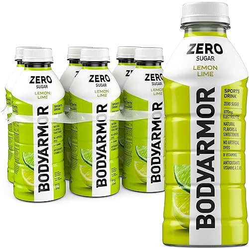 BODYARMOR ZERO Sugar Lemon Lime, Sugar Free Sports Drink - Low-Calorie Hydration - Natural Flavors with Potassium Packed Electrolytes, Antioxidants