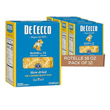 De Cecco Rotelle No. 54 Pasta, 16 Oz (Pack of 12), Authentic, Slow Dried, Made with Durum Wheat, Versatile Pasta for Sauces & Recipes, Made in Italy