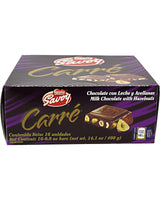 Savoy Carre Milk Chocolate with Hazelnuts - 2 Pack / 16 Count 25 g each display