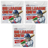 Big League Chew Original Bubble Gum 3-Pack - 2.12oz Packets - Original Baseball Gum - Big League Chew Baseball Candy Set for Treats, Party Favors