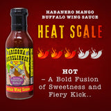 Arizona Gunslinger Habanero Mango Buffalo Wing Sauce Hot & Sweet - Spicy Condiment with Real Peppers and Mango Habanero Sauce, Organic Sweet Chili