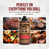 Williamson Bros - Japanese BBQ Sauce | Sweet & Savory with Soy, Sake & Mirin | Teriyaki-Inspired Marinade & Grilling Sauce, 15.5 oz
