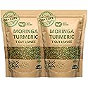 Moringa Leaves Tea with Turmeric 8 oz, Boost Immunity, Caffeine Free, One Tea with Two Benefits (Pack of 2)