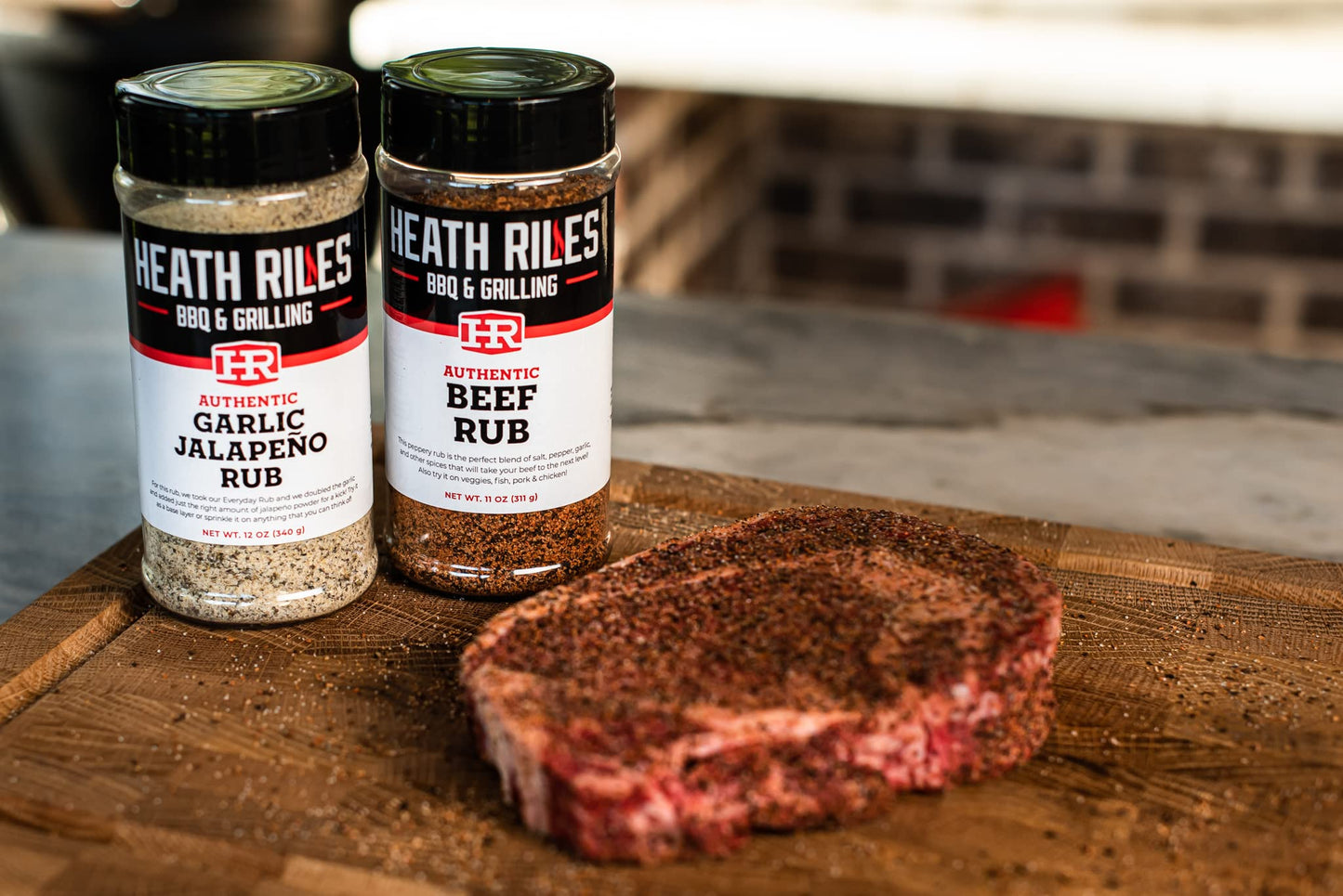 Heath Riles BBQ Beef Rub Combo with Refill Bag (1 Rub, 1 Refill Bag), Competition Winning Products from Pitmaster Heath Riles