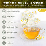 FRESHDRINKUS, Premium 60 Chamomile Tea Bags, 100% Natural and Pure Chamomile Flowers, Eco-conscious Tea Bags. Herbal Tea. No Sugar, No Caffeine, No