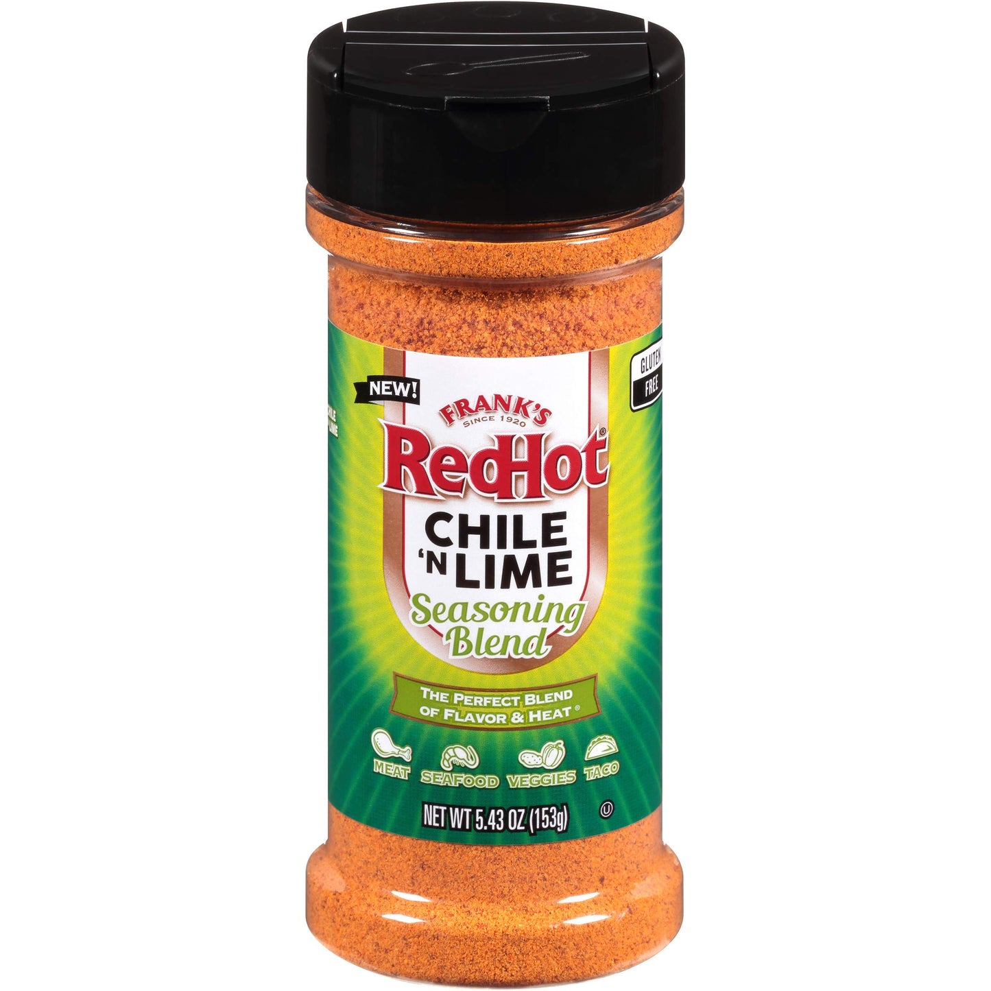 Frank's RedHot Chile 'N Lime Seasoning Blend (Gluten Free), 5.43 oz