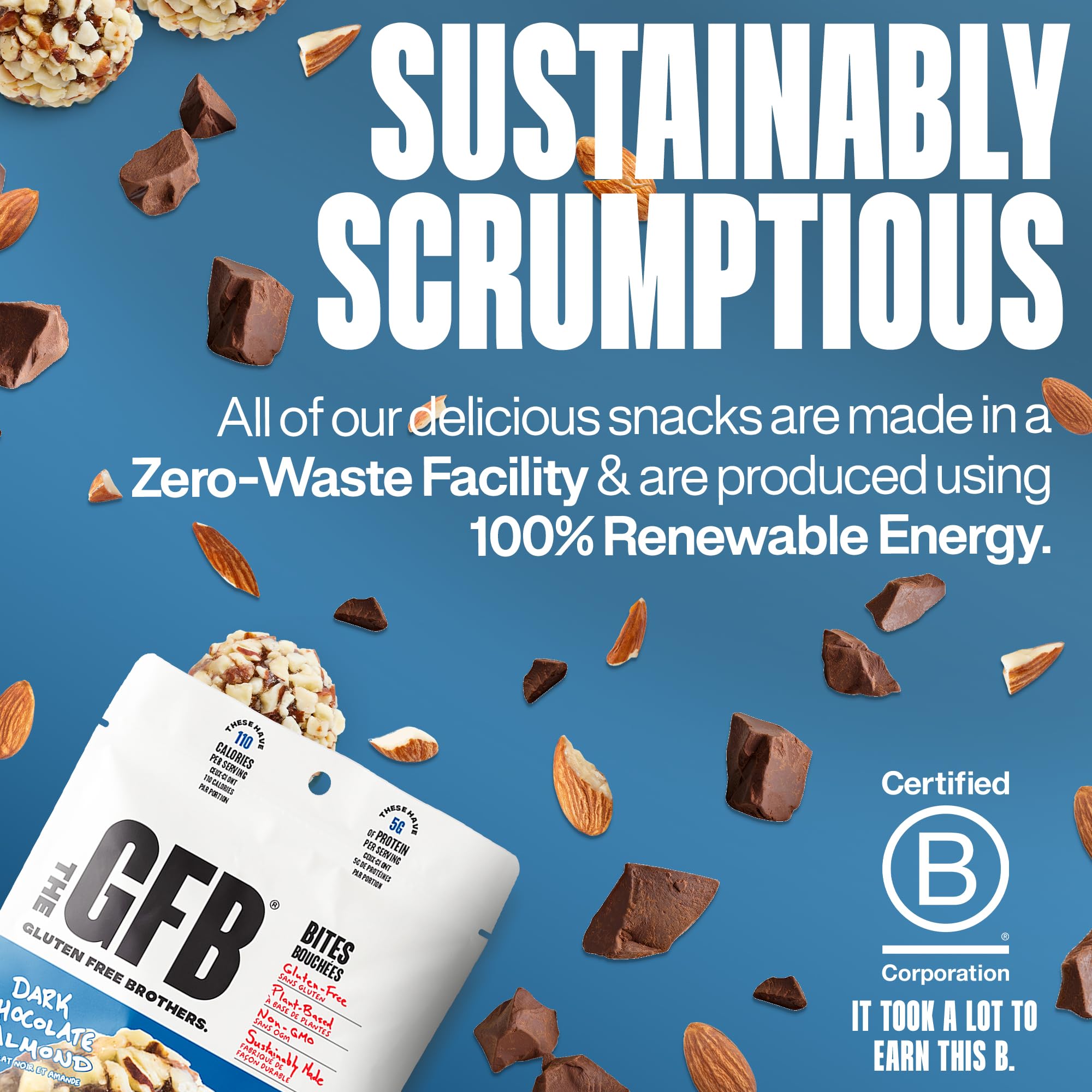 THE GFB Dark Chocolate Almond Bites, 113 GR