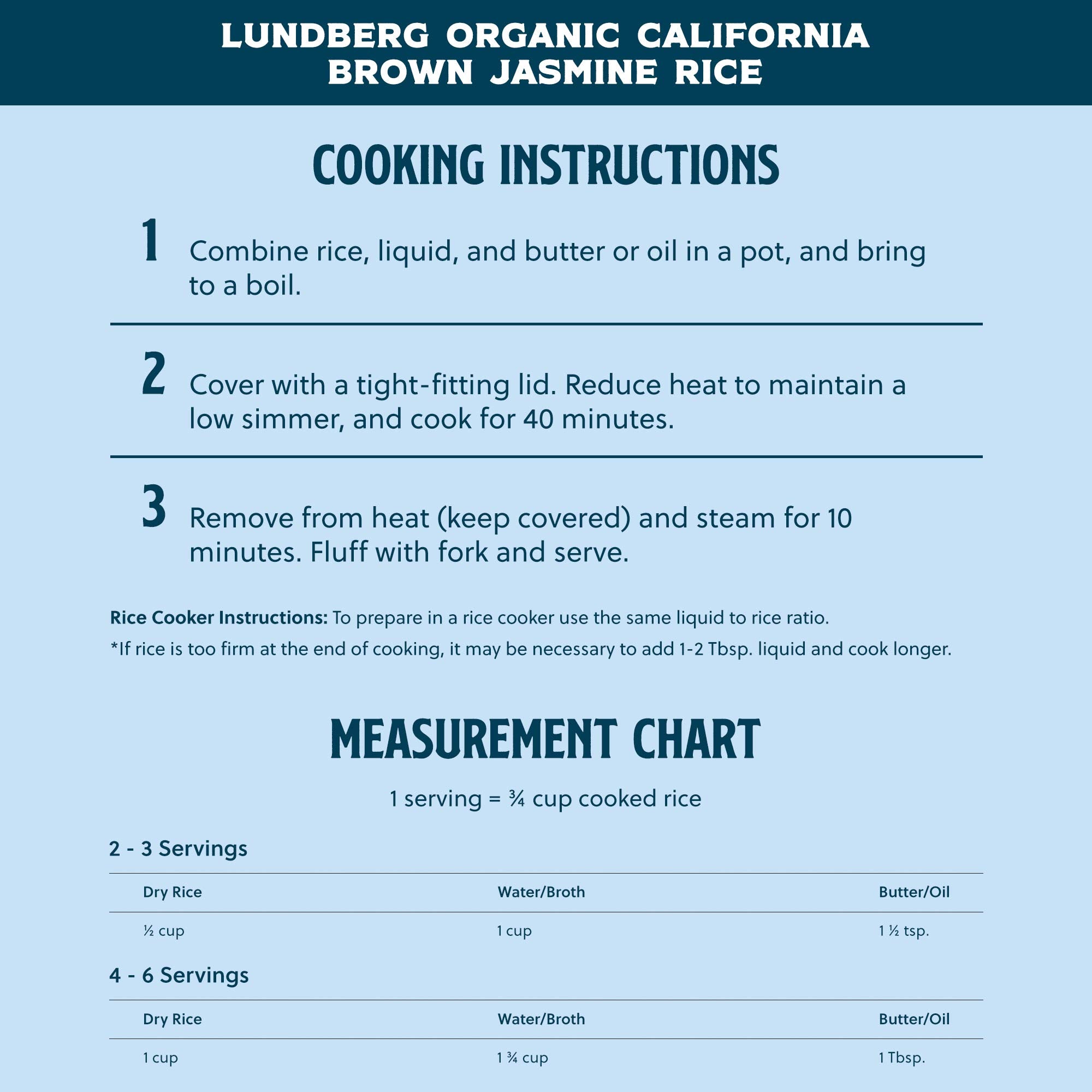 Lundberg Family Farms - Organic California Brown Jasmine Rice, Herbaceous Scent, Clings When Cooked, Bulk Rice, 100% Whole Grain, Gluten-Free, Non-GMO, USDA Certified Organic, Vegan (25 lb)