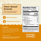 Rooted Living Peanut Butter Crunch Granola, 8 Oz, Organic Rolled Oats and Sweetened with Maple Syrup, Healthy Vegan Snack, Topping, or Breakfast