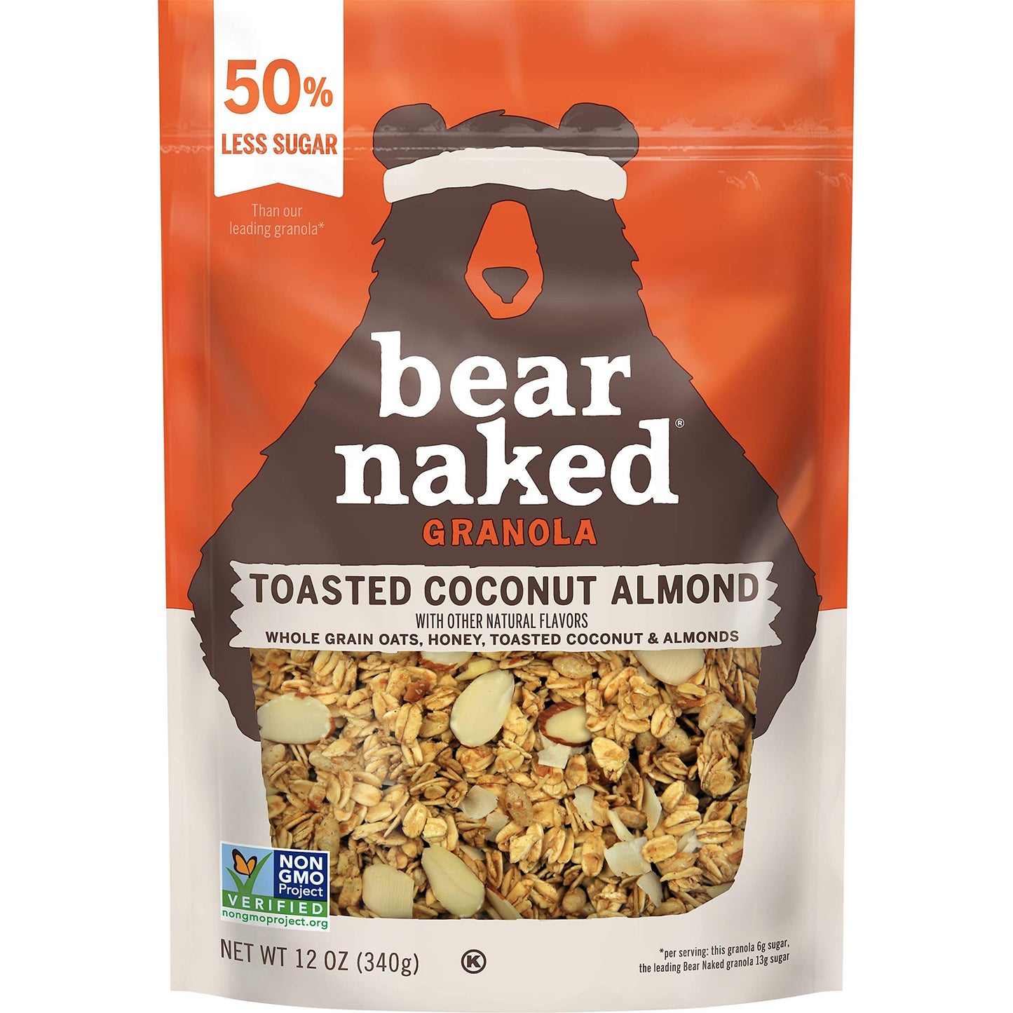 Granola, Bear Naked Fit, Toasted Coconut Almond, Vegetarian and Gluten Free, 12oz Bag