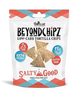 BeyondChipz Low Carb Tortilla Chips, Salty Good, Keto Friendly, Gluten Free, 5.3oz Bag, Pack of 2
