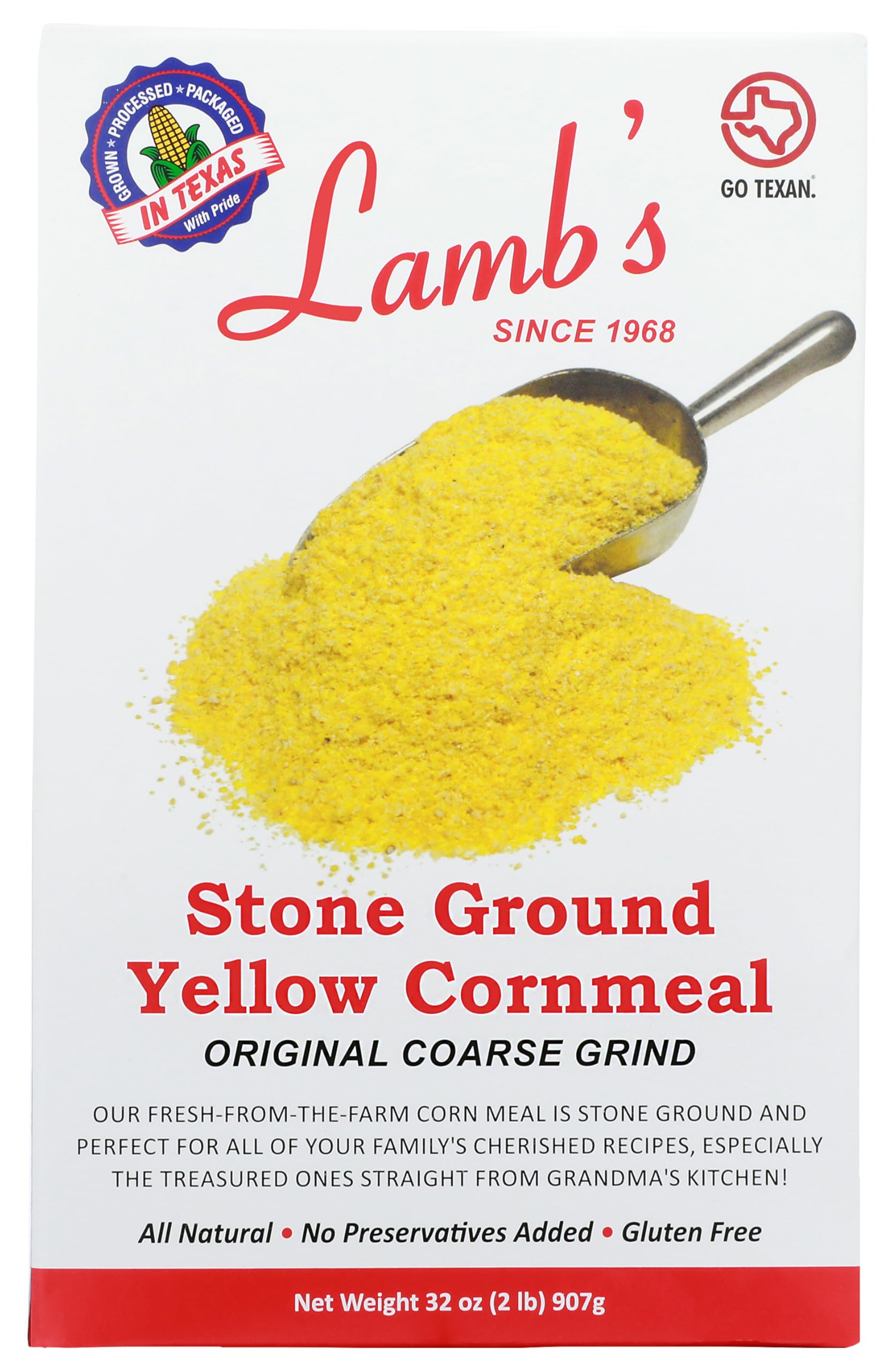 Vaszu Lamb's Stone Ground Yellow Cornmeal 2 lb (Pack of 1)
