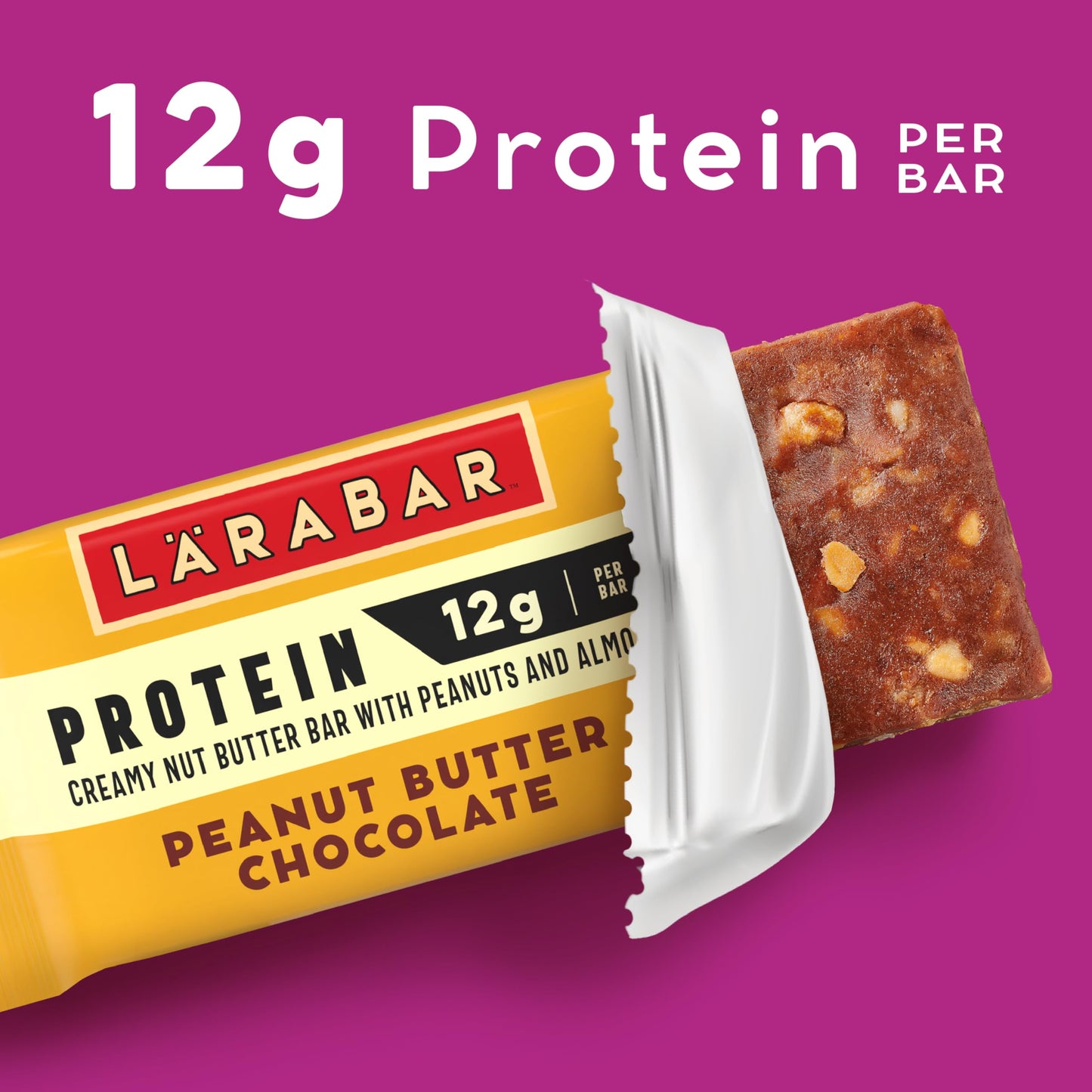 Larabar Peanut Butter Chocolate Protein Bars, 12g Protein, Gluten Free, 12 Ct, 19.08 oz