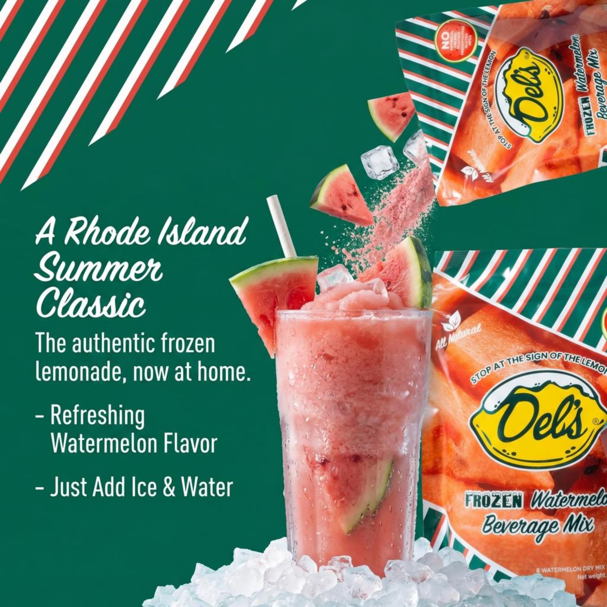 Del's Lemonade (WATERMELON 8 PACK DRY MIX) gift set
