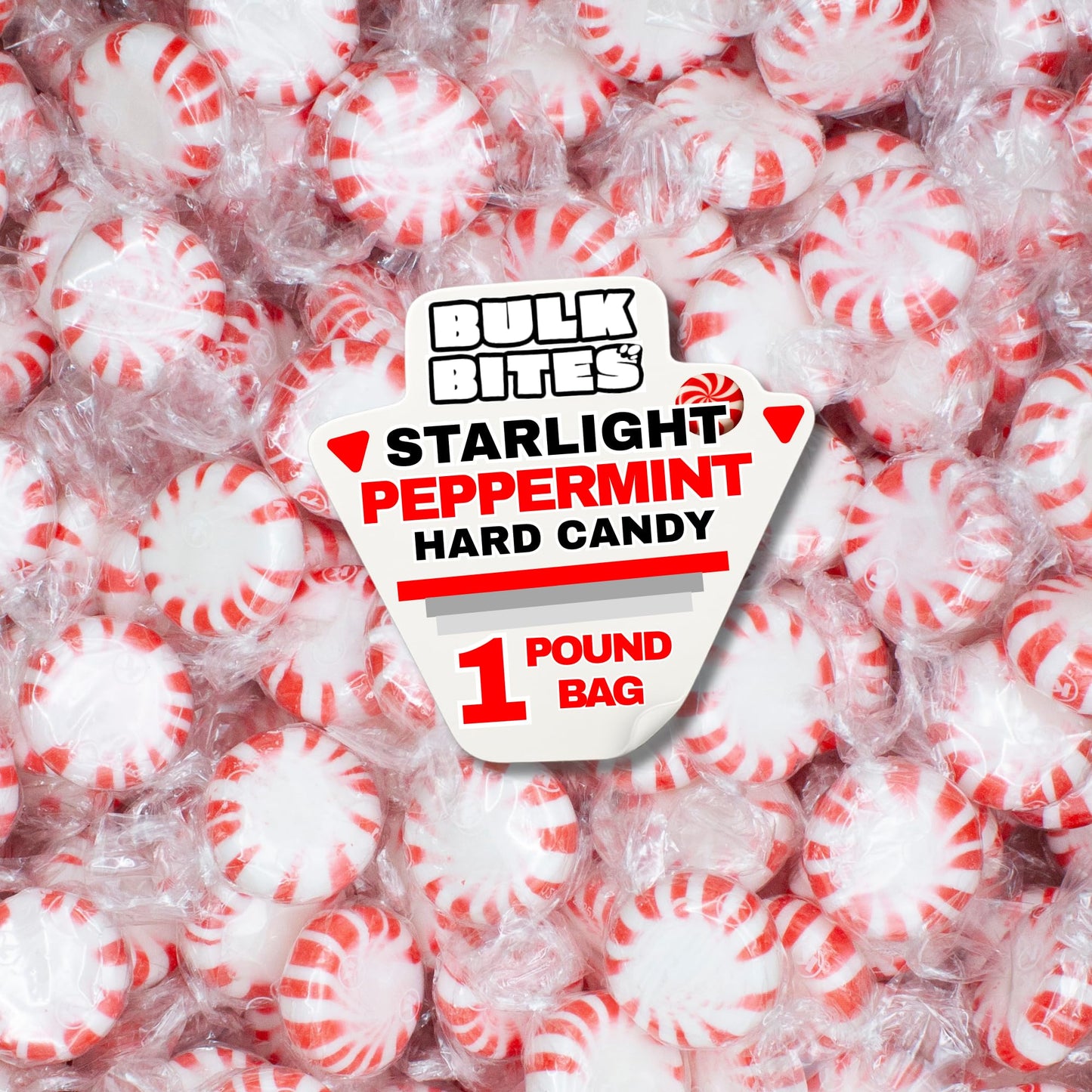 Starlight Peppermint Candy, 1 Pound Bulk Bag (Approx. 85 pcs.) | Individually Wrapped Mints | Starlite Mints for Office Bowls, Holiday Parties & Candy