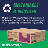 Cascades PRO Select Multifold Paper Towels Bulk- Universal Fit for Dispensers - Commercial Bathroom Kitchen Towel - 250 Sheets/pack, 16 Packs/Box