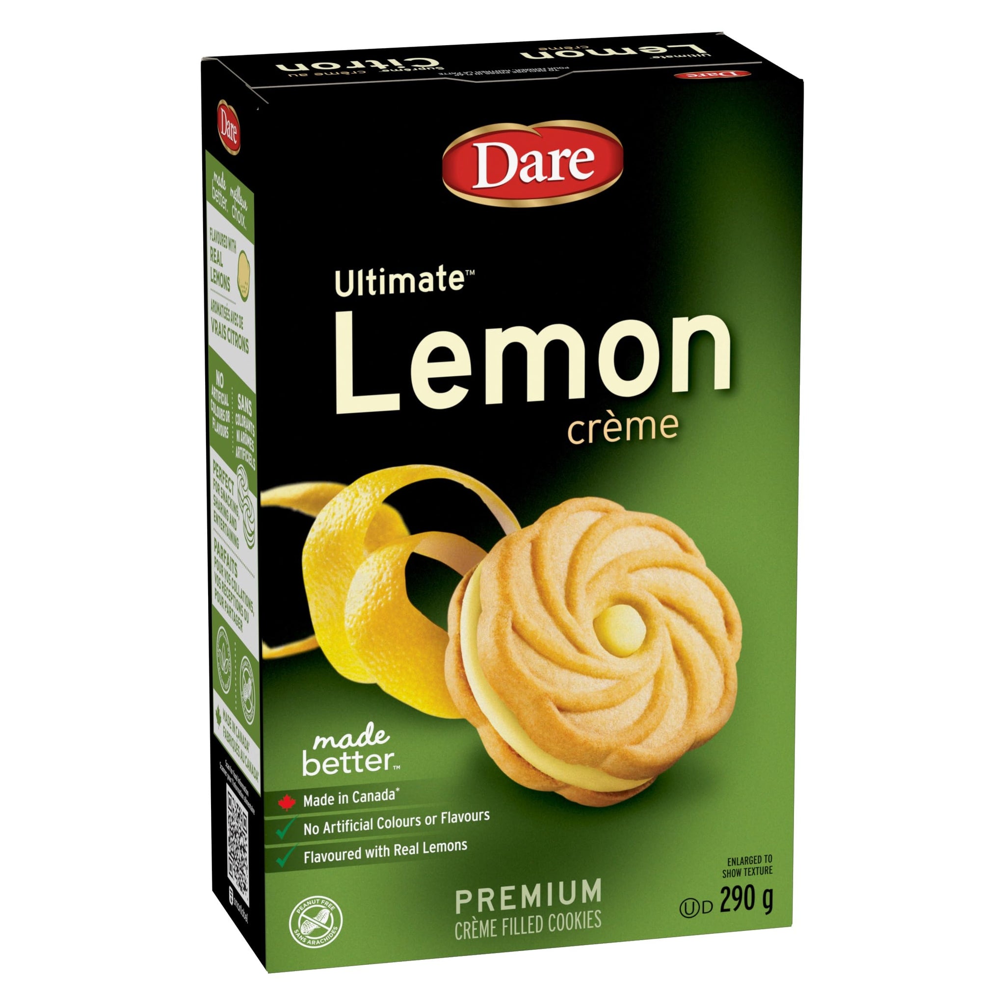 Dare Ultimate Lemon Creme Filled Cookies, 290g/10.2oz, (Imported from Canada)