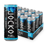 Jocko Fuel GO Energy Drinks, Blue Raspberry - 95mg Caffeine with Added Adaptogens, Vitamin B12 & B6, & L Theanine for Mood & Focus Support, No Sugar