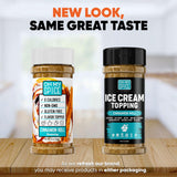 Ice Cream Topping Cinnamon Roll Mix - Gluten Free & Low Sodium Cinnamon and Sugar Flavor for Coffee Toppings. Cinammon Sugar Powder Seasoning