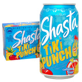 Shasta Tiki Punch | 12-Pack of 12oz Cans | Tropical Fruit Punch Flavor | Sweet & Bold | Caffeine-Free
