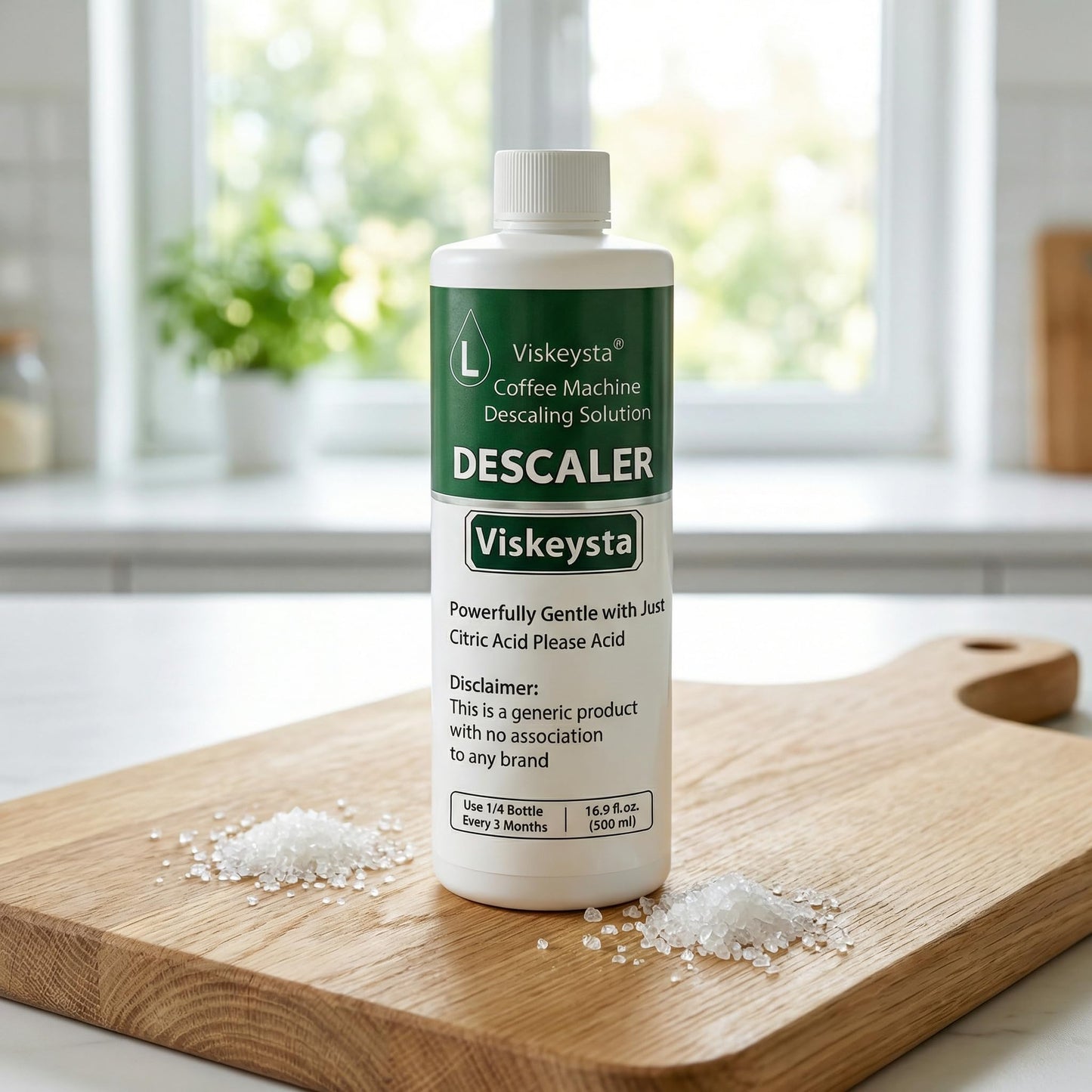 Viskeysta Gentle Descaling Compatible with Coffee Machines, 500ml Bottle for 4 Uses