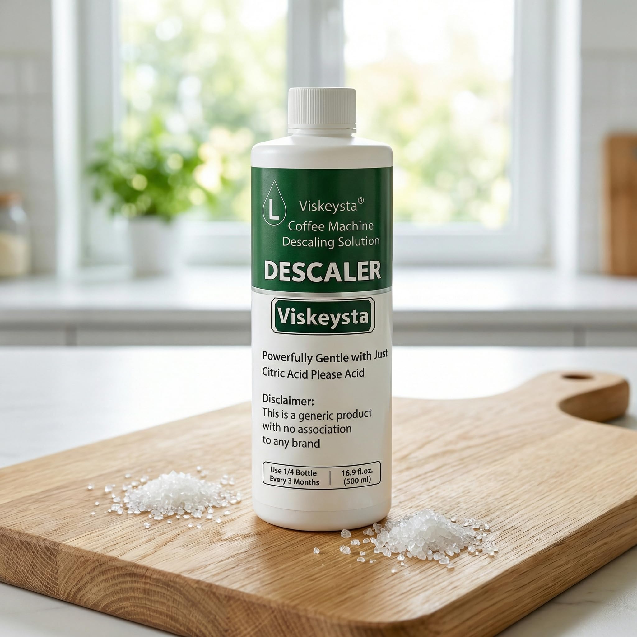 Viskeysta Gentle Descaling Compatible with Coffee Machines, 500ml Bottle for 4 Uses