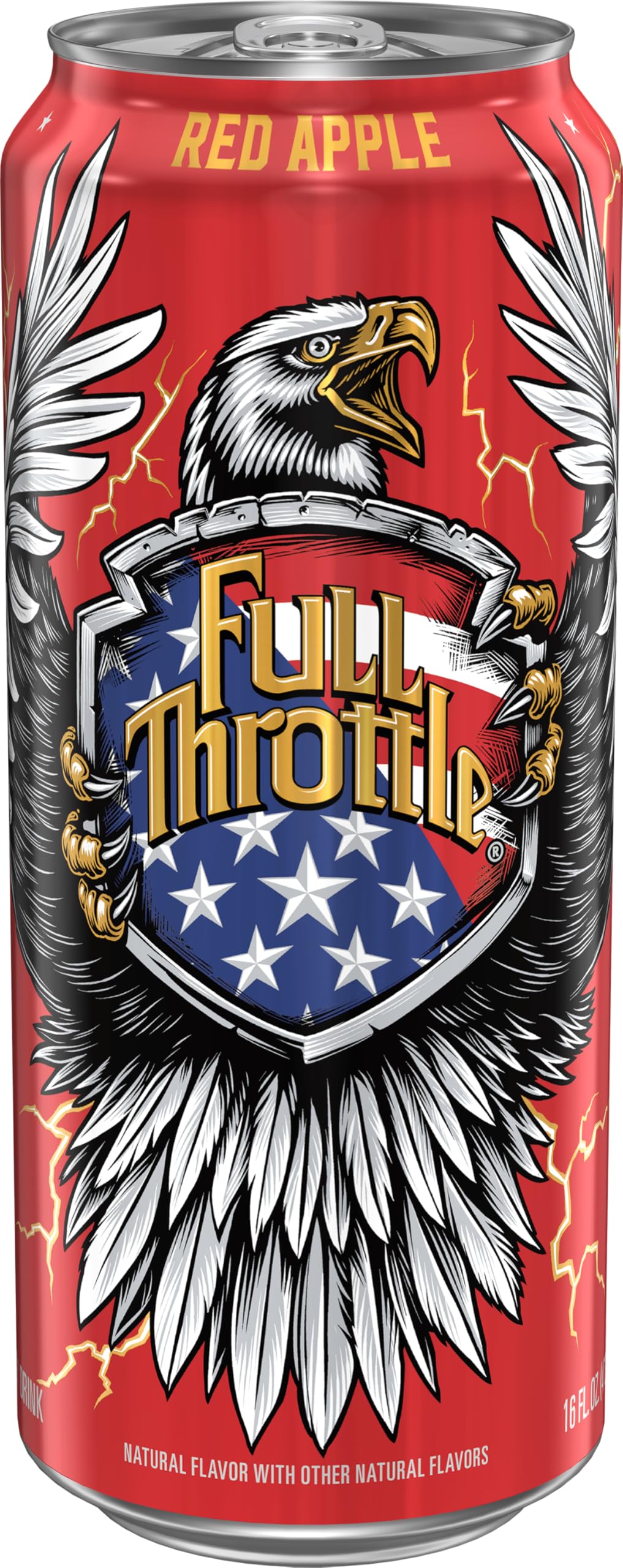Full Throttle Red Apple: Hard-Working Energy Drink. 16 Fl oz (Pack of 15)