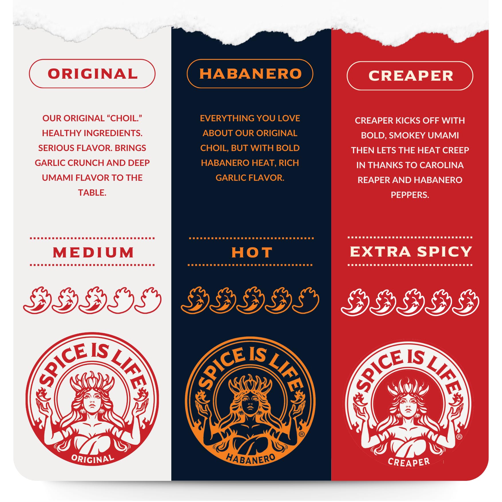 Spice Is Life Creaper Premium Chili Crisp Oil - Carolina Reaper & Habanero Chili Oil - Garlic & Shallot - Olive & Avocado Oil - Small Batch - 9oz