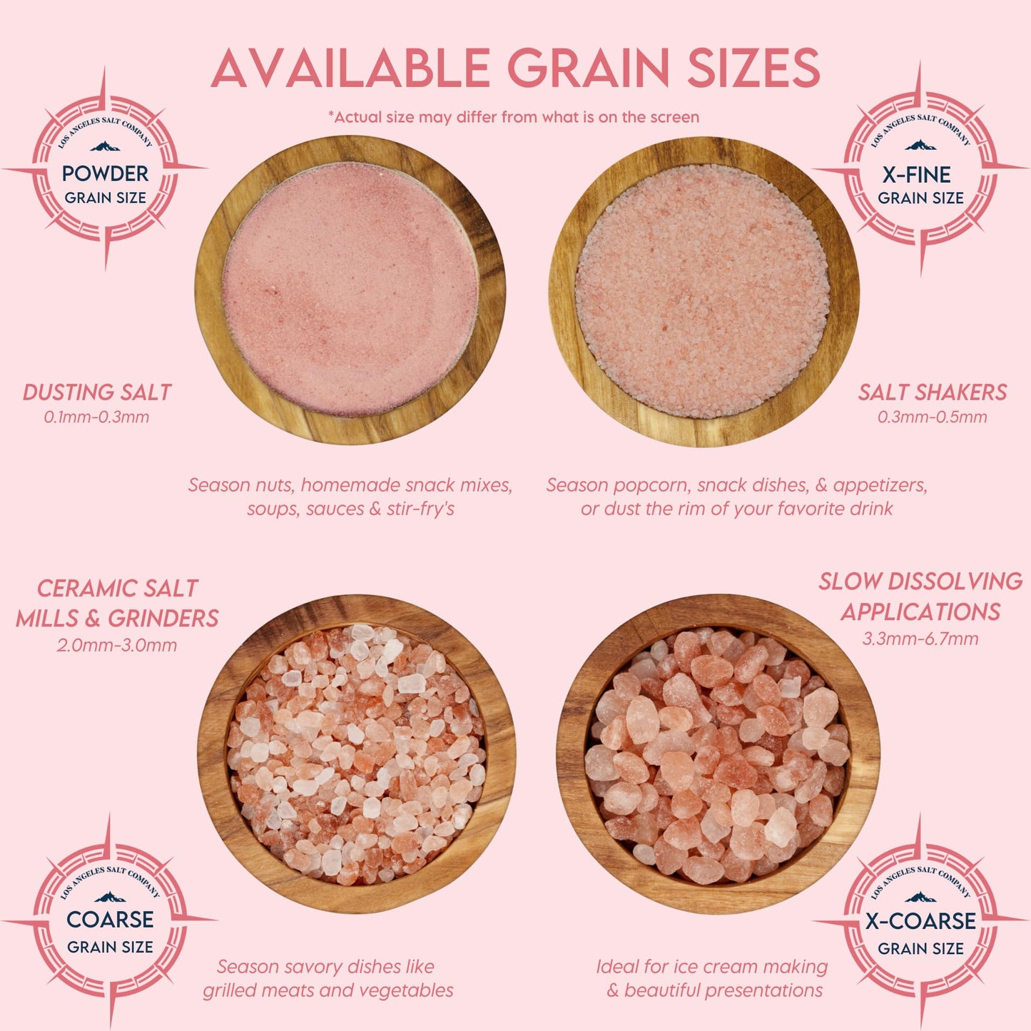LA Salt's Kashmir Pink® Himalayan Salt, Powder Grain (0.1-0.3mm), 55 Pound Bulk Bag