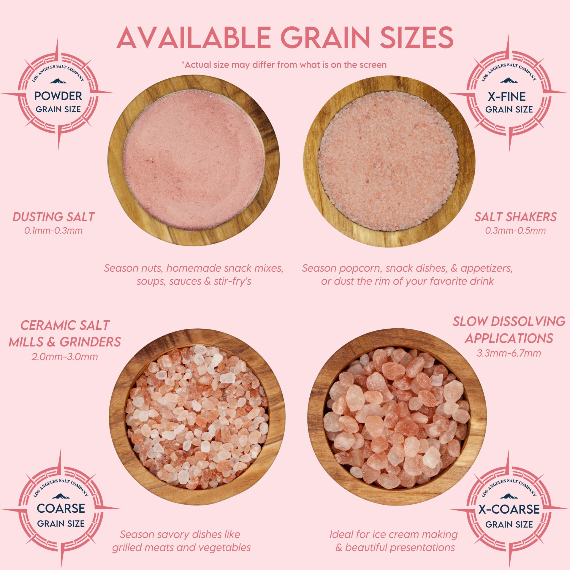 LA Salt's Kashmir Pink® Himalayan Salt, Powder Grain (0.1-0.3mm), 55 Pound Bulk Bag