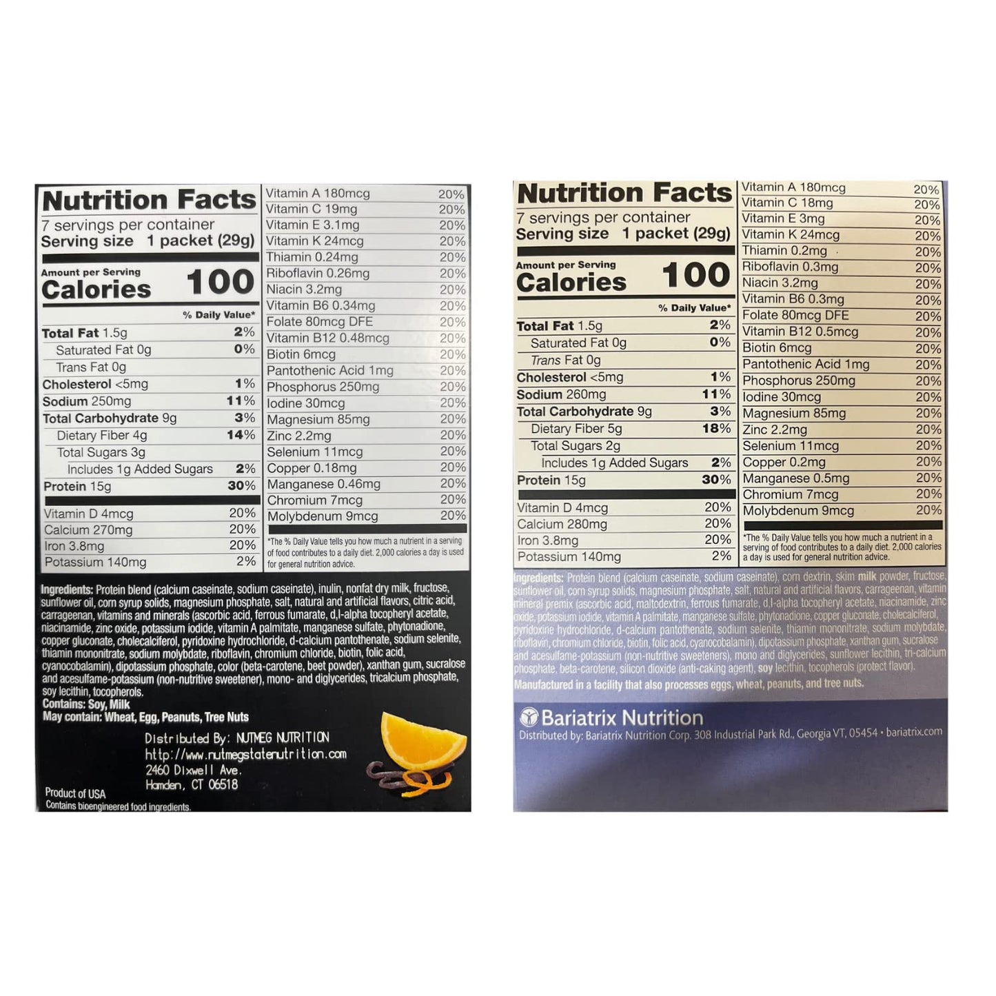 PROTIFIT - High Protein Orange Creamsicle & Vanilla Pudding & Shake Mix 2 Pack, 15g Protein, Low Calorie, Low Fat, Low Carb, Aspartame Free, Idea