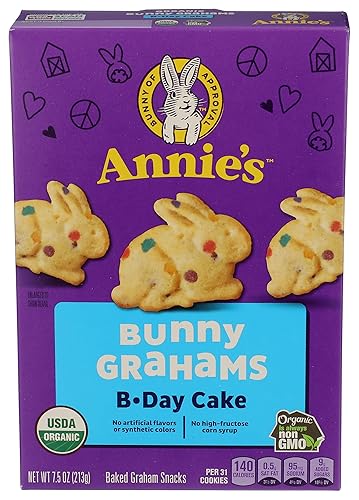 Annie's Organic Birthday Cake Bunny Graham Kids Snacks, 7.5 oz