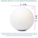 Wool Dryer Balls (Pack of 3) - Natural Fabric Softener, Reusable, Reduces Wrinkles, Saves Drying Time - Superior to Plastic Balls and Liquid