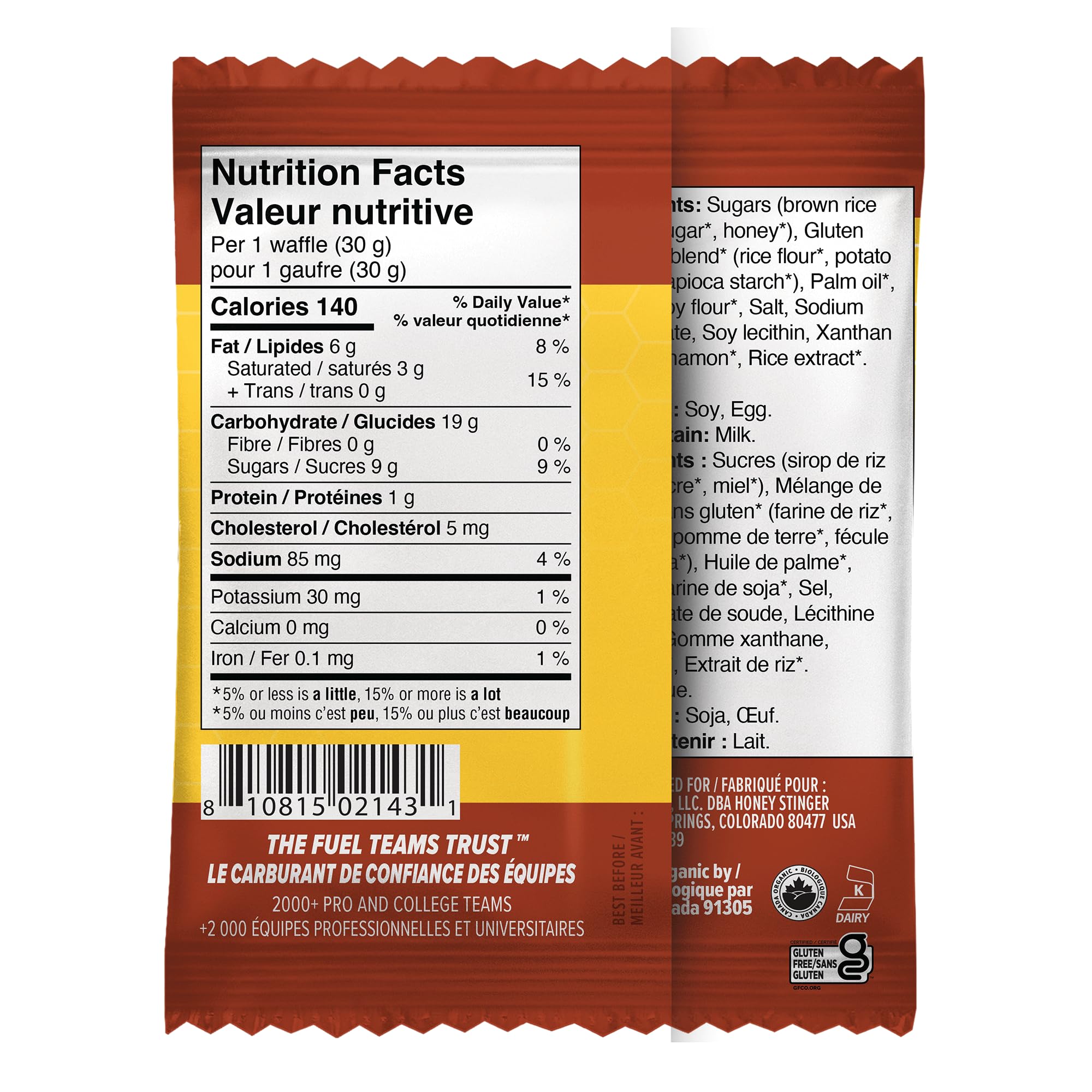 Honey Stinger Gluten Free Waffles - 12-Pack Gf Cinnamon, One Size