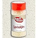 Bakers Choice White Sprinkles for Baking - Jimmies Sprinkles for Ice Cream Toppings - Dairy Free, Kosher 2.8 oz.