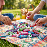 BP BUNDLE Chewy Fruit Flavored Candy 3lb Bulk Bag | Individually Wrapped Soft Fruity Chews | 5 Flavors (Fruit Punch, Strawberry, Apple, Raspberry